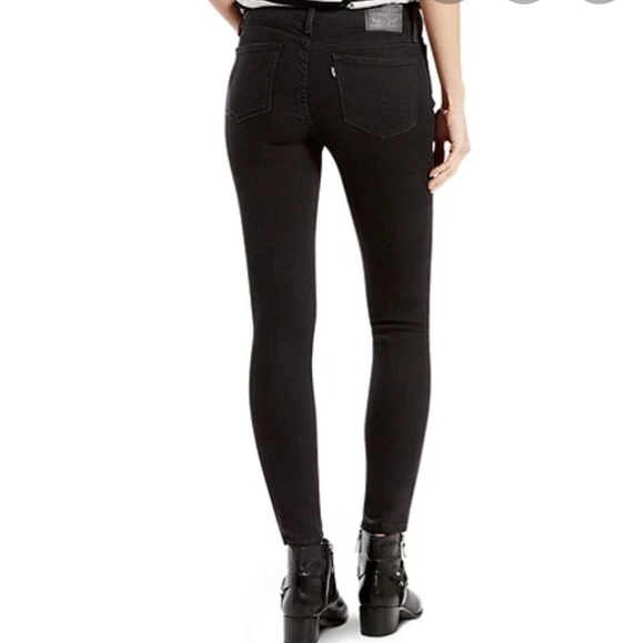 Levi's 711 Skinny Filforme Black Pants - Picture 3 of 6